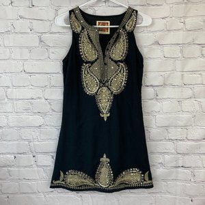 Free People Black Paisley Shift Dress
